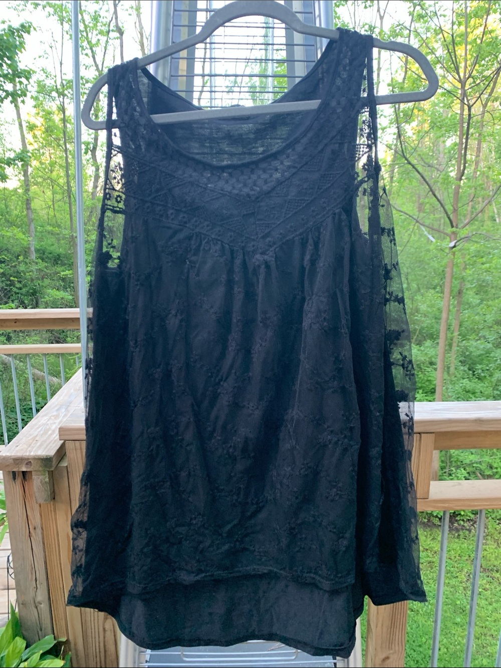 French Laundry Black Women's Size 2X Lace Top